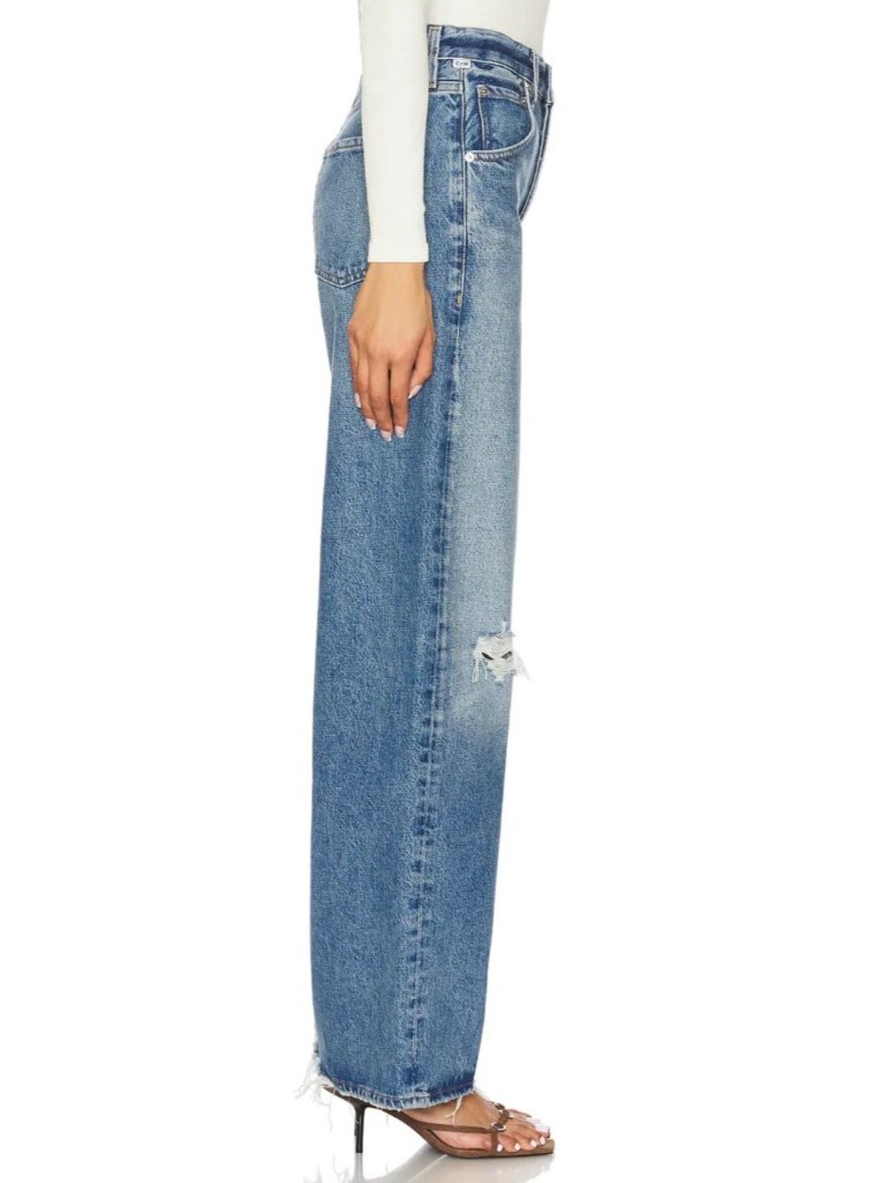NWT Citizens of Humanity Ayla Baggy in Solano Relaxed Rigid Distressed Jeans 28 - Picture 3 of 11